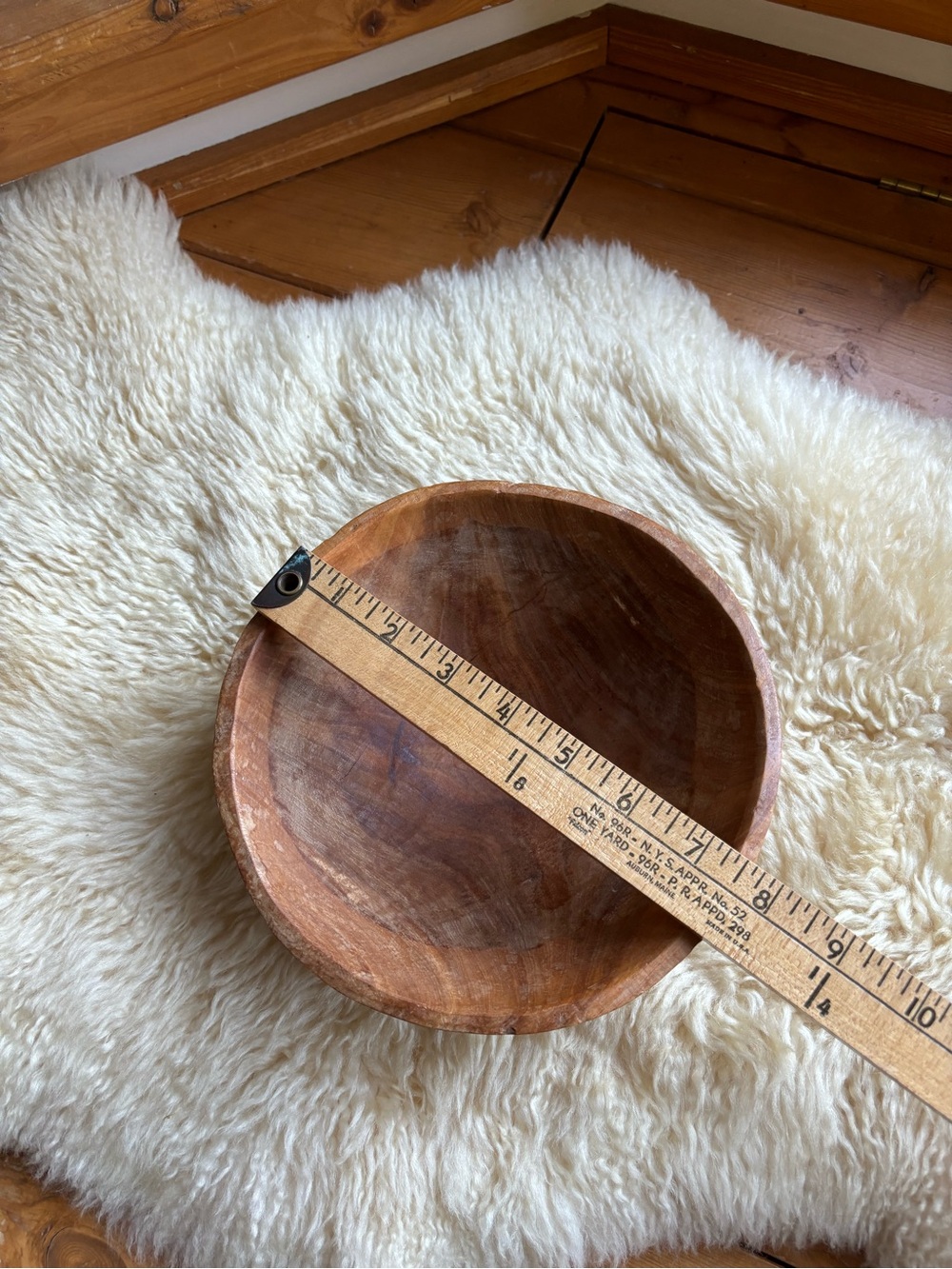 Vintage Hand Carved Wooden Bowl - Picture 6 of 7